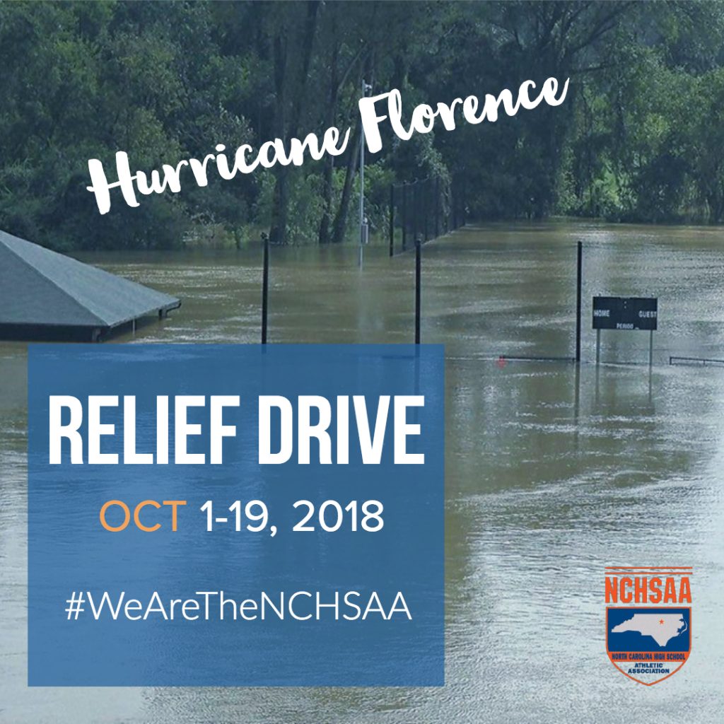 NCHSAA announces collective Hurricane Florence Relief effort to aid schools in hurricane-devastated areas