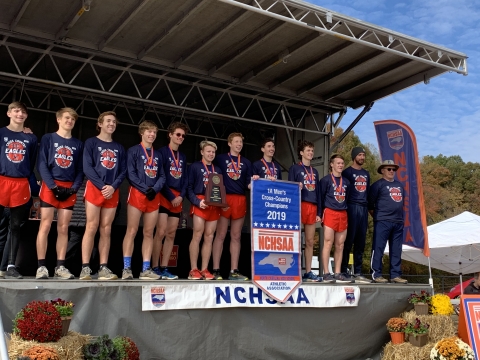 Lincoln Charter 2019 1A Men's Cross Country State Champions