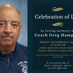 Celebration of Life for Jones Senior High’s Greg Hampton